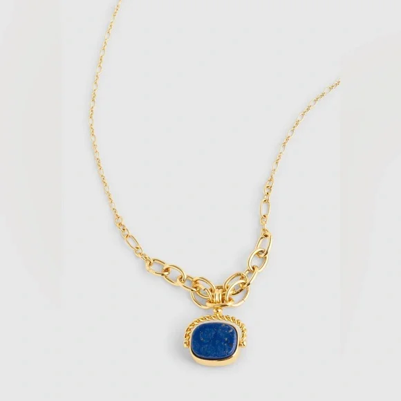 NWT MADEWELL Semiprecious Graduated Chain Necklace - Picture 2 of 8